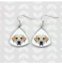 Labrador Retriever, retriever du Labrador - boucles d'oreilles avec une photo et un motif de chien géométrique Art-Dog