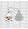 Labrador Retriever - Ohrringe mit einem Bild und dem Schriftzug "Geometrischer Hund" von Art-Dog