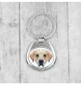 Labrador Retriever - geometrischer Schlüsselanhänger mit Foto und Aufschrift Art-Dog