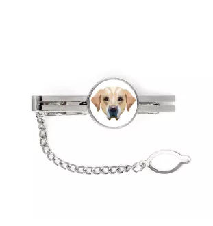 Labrador Retriever, retriever du Labrador - épingle de cravate géométrique avec photo et inscription Art-Dog