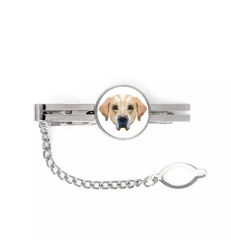 Labrador Retriever, retriever du Labrador - épingle de cravate géométrique avec photo et inscription Art-Dog