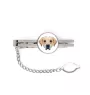 Labrador Retriever - geometrische Krawattennadel mit Bild und Schriftzug von Art-Dog
