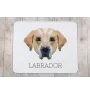 Labrador Retriever - geometrisches Mauspad mit Bild und Aufschrift von Art-Dog