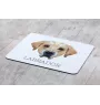 Labrador Retriever - geometrisches Mauspad mit Bild und Aufschrift von Art-Dog