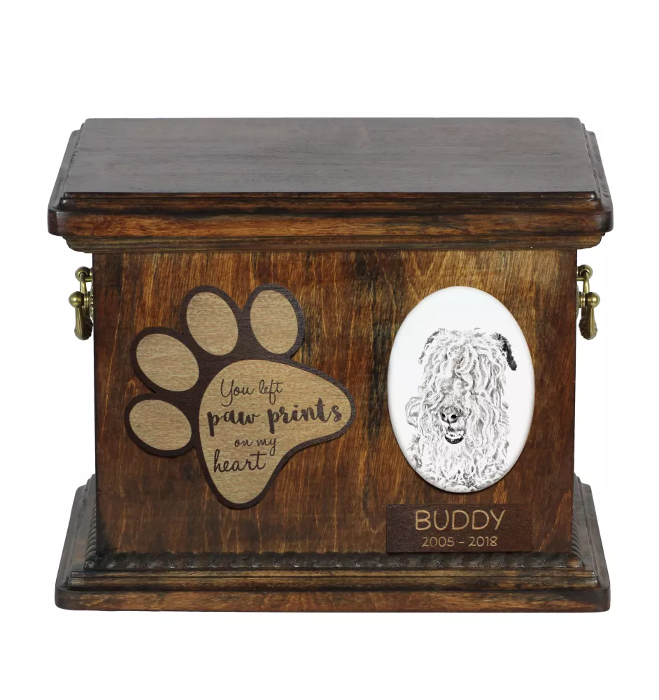 Lakeland Terrier urna z płytką ceramiczną Art-Dog