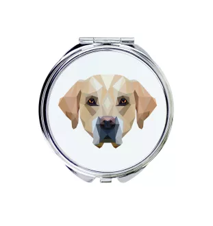 Labrador Retriever - Spiegel mit Foto und geometrischem Aufdruck der Marke Art-Dog