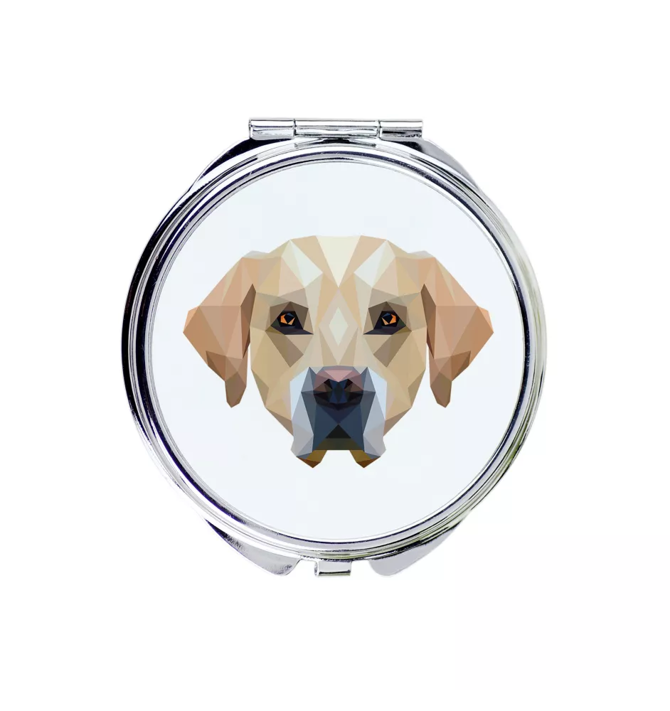 Labrador Retriever - Spiegel mit Foto und geometrischem Aufdruck der Marke Art-Dog