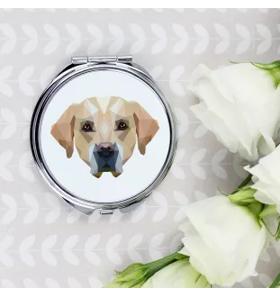 Labrador Retriever, retriever du Labrador - miroir avec une image et un motif géométrique de la marque Art-Dog
