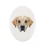 Labrador Retriever - Fliese mit geometrischem Bild und Schriftzug der Marke Art-Dog