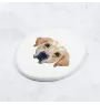 Labrador Retriever - a plate with a geometric design and the brand name Art-Dog