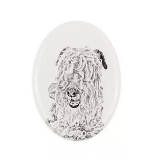 Lakeland Terrier - commemorative plaque with a photo of a dog, tombstone with a print, personalized oval plaque from the Art-Dog brand