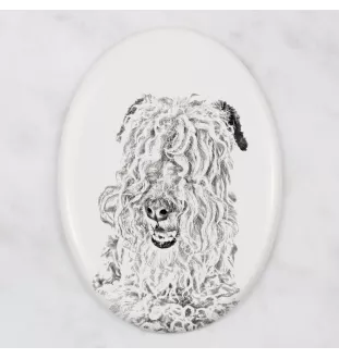 Lakeland Terrier - commemorative plaque with a photo of a dog, tombstone with a print, personalized oval plaque from the Art-Dog brand