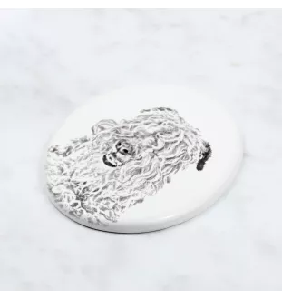 Lakeland Terrier - commemorative plaque with a photo of a dog, tombstone with a print, personalized oval plaque from the Art-Dog brand