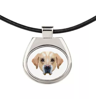 Labrador Retriever - necklace with a geometric design and the inscription "Art-Dog"