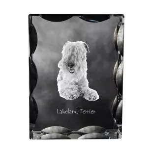Lakeland Terrier - crystal with a picture of a dog, glass statuette with a picture, unique frame with a picture from Art-Dog brand