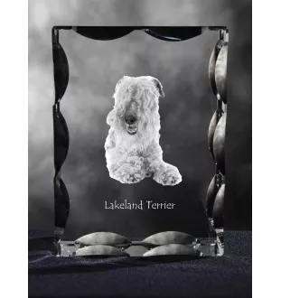Lakeland Terrier - cristal avec photo de chien, statuette en verre avec photo, cadre exceptionnel avec photo de la marque Art-Dog