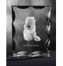 Lakeland Terrier - Kristall mit einem Hundebild, Glasstatuette mit einem Bild, einzigartiger Bilderrahmen der Marke Art-Dog