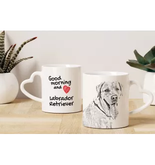 Labrador Retriever I - Tasse mit Hund, entzückende Tasse mit herzförmigem Henkel, universelles Geschenk der Marke Art-Dog