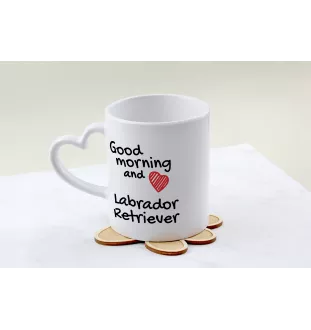 Labrador Retriever I kubek z psem good morning serce Art-Dog