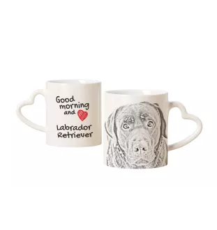 Labrador Retriever, retriever du Labrador - tasse avec chien, une tasse adorable avec une anse en forme de cœur, un cadeau universel de la marque Art-Dog
