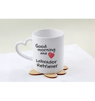 Labrador Retriever, retriever du Labrador - tasse avec chien, une tasse adorable avec une anse en forme de cœur, un cadeau universel de la marque Art-Dog