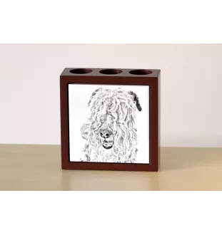 Lakeland Terrier - pen holder with a dog, desk organizer with a print, personalized desk decoration from the Art-Dog brand.