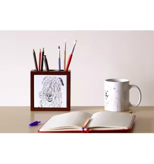 Lakeland Terrier - pen holder with a dog, desk organizer with a print, personalized desk decoration from the Art-Dog brand.