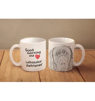 Labrador Retriever kubek z psem good morning Art-Dog