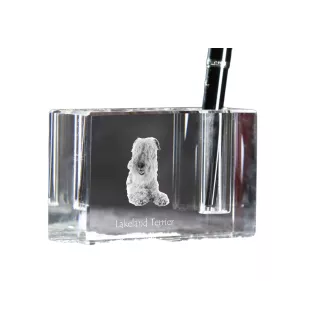 Lakeland Terrier penholder kryształowy z psem Art-Dog
