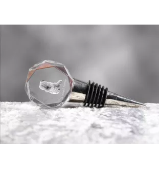 Lakeland Terrier - Flaschenverschluss, Weinverschluss aus Kristall mit Foto, personalisiertes Geschenk für Barkeeper der Marke Art-Dog