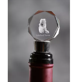 Lakeland Terrier - Bottle stopper, crystal wine stopper with photo, personalised gift for bartender by Art-Dog brand