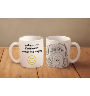 Labrador Retriever, retriever du Labrador - tasse avec chien, une tasse joyeuse pour les amoureux des chiens, un cadeau personnalisé de la marque Art-Dog