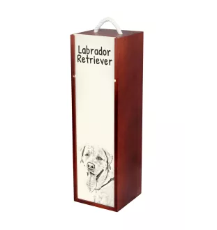 Labrador Retriever I - Weinbox mit Hund, Alkoholbox mit Grafik, personalisierte Geschenkbox der Marke Art-Dog