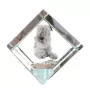 Lakeland Terrier - crystal cube with a photo, photo of a horse in crystal, cubic paperweight from Art-Dog brand