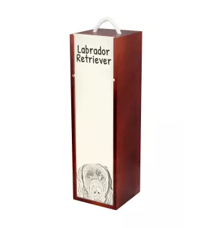 Labrador Retriever - wine box with a dog, alcohol box with graphics, personalized gift box from the Art-Dog brand