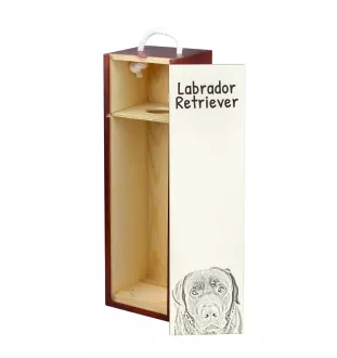 Labrador Retriever - Weinbox mit Hund, Alkoholbox mit Grafik, personalisierte Geschenkbox der Marke Art-Dog