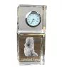Lakeland Terrier - montre en cristal avec photo, photo de chien dans un cristal, horloge de bureau personnalisée de la marque Art-Dog