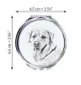 Labrador Retriever I - Taschenspiegel mit Hund, personalisierter Taschenspiegel, kompakter Spiegel mit Art-Dog-Logo