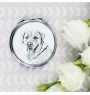 Labrador Retriever I - Pocket mirror with a dog, personalized mirror for a purse, compact mirror with Art-Dog brand print.