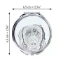 Labrador Retriever - Taschenspiegel mit Hund, personalisierter Taschenspiegel, kompakter Spiegel mit Art-Dog-Logo