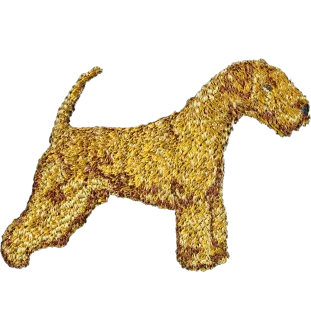 Lakeland Terrier - écusson en forme de chien, patch brodé, décoration unique pour sac à dos de la marque Art-Dog