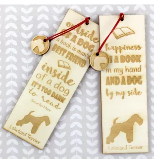 Lakeland Terrier - Lesezeichen mit Hund, personalisiertes Lesezeichen, Geschenk für Bücherwurm von der Marke Art-Dog