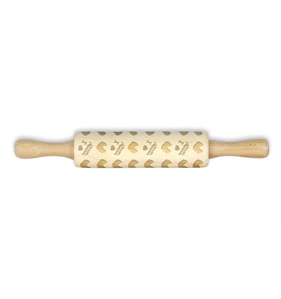 Lakeland Terrier - small rolling pin with a dog pattern, a rolling pin for children's dough, decorating ceramic clay by Art-Dog brand