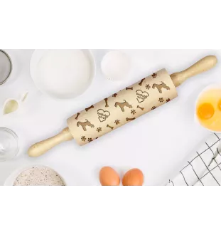 Lakeland Terrier - rouleau à pâtisserie avec chien, décoration de biscuits avec un rouleau à motifs, cadeau pour un céramiste de la marque Art-Dog