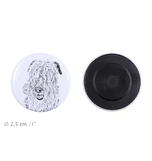 Lakeland Terrier Magnet mit einem Hundepfotenabdruck, außergewöhnlich leicht, starker Magnet, handgefertigtes Produkt der Marke Art-Dog