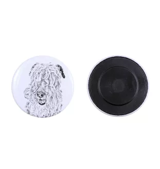 Lakeland Terrier Magnet mit einem Hundepfotenabdruck, außergewöhnlich leicht, starker Magnet, handgefertigtes Produkt der Marke Art-Dog