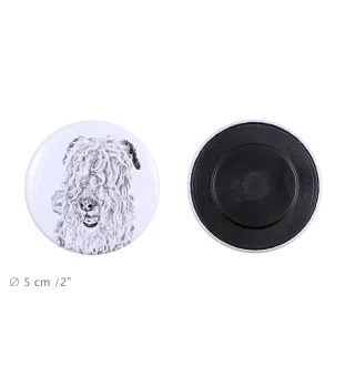 Lakeland Terrier Magnet mit einem Hundepfotenabdruck, außergewöhnlich leicht, starker Magnet, handgefertigtes Produkt der Marke Art-Dog