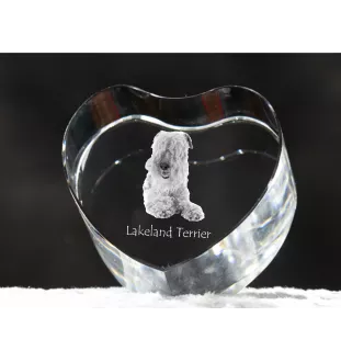 Lakeland Terrier - a photo of a dog in crystal, crystal heart, unique photo frame from the Art-Dog brand