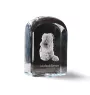 Lakeland Terrier - crystal cube with a photo, photo of a dog in crystal, cubic paperweight from Art-Dog brand