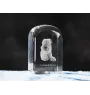 Lakeland Terrier - crystal cube with a photo, photo of a dog in crystal, cubic paperweight from Art-Dog brand